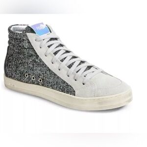 P448 Women's Black and Gray High-Top Sneakers